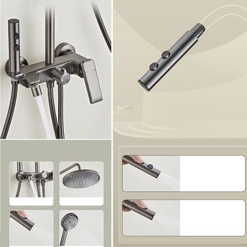 TATITZRO Handheld Shower Head Set G12 Connection Grey