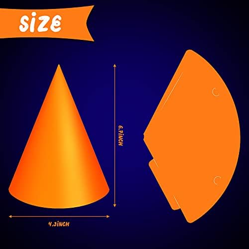 Zonon 15 Pcs Neon UV Blacklight Reactive Party Hats