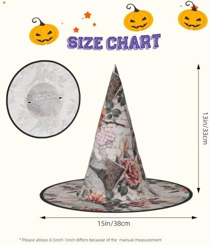 Flower Eiffel Tower Witch Halloween Hat Costume Party