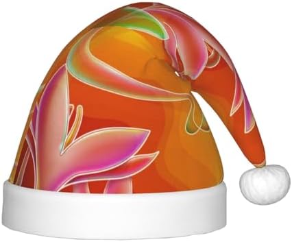 Orange Flower Psychedelic Santa Hat for Kids