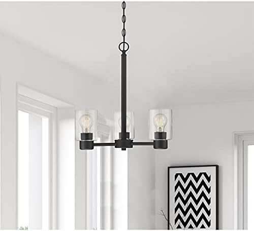 Westinghouse Sylvestre Three Light Indoor Chandelier Matte Black