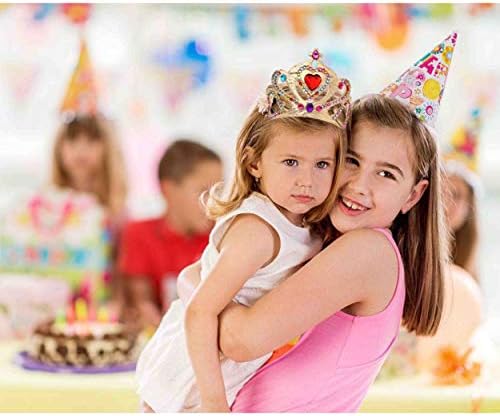 Richness Foam Kids Crowns DIY Tiaras with Jewel Stickers Pack of 6