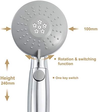 UWEREBFM Handheld Shower Head Set with 3 Spray Modes and High Pressure