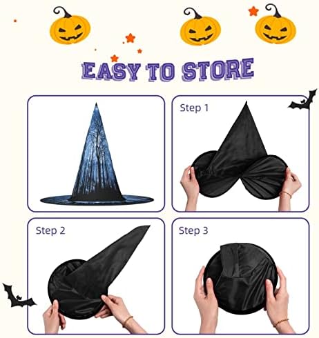 Night Sky Print Witch Hat for Halloween Parties