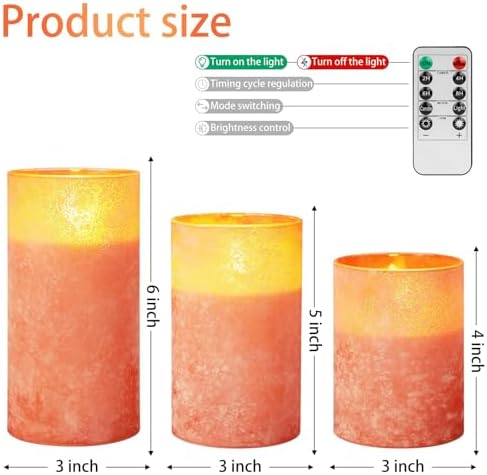 Mingfuxin Flameless Candles with Remote and Timer