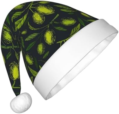 Salelf Green Branch Olive Santa Hat for Kids