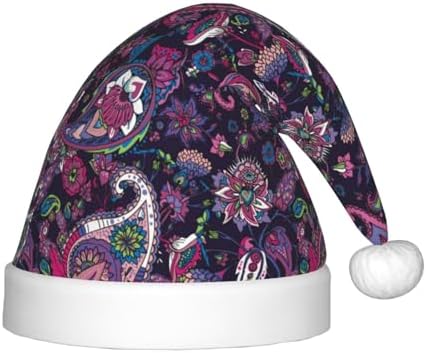 Salelf Traditional Paisley Santa Hat for Kids