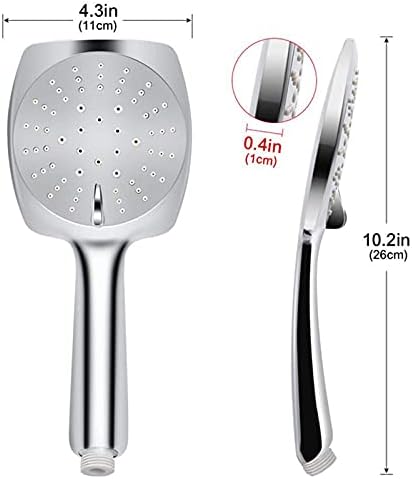 UWEREBFM High Pressure Handheld Shower Head with 15M Hose and Adjustable Buckle