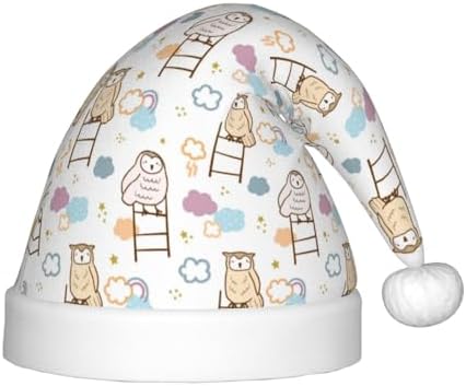Salelf Cartoon Owl Santa Hat for Kids