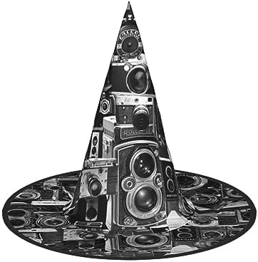 Cool Camera Print Witch Hat for Halloween Parties