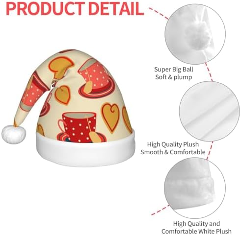 Salelf Kids Christmas Santa Hat Plush Holiday Headwear