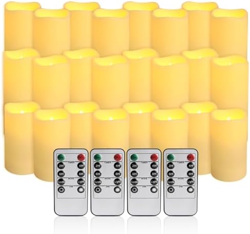 24-Pack LED Flameless Candles with Remote Control