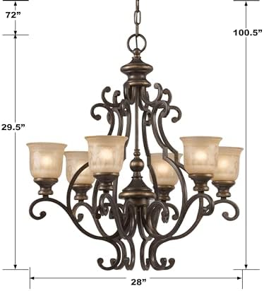 Crystorama Norwalk 6 Light Bronze Chandelier
