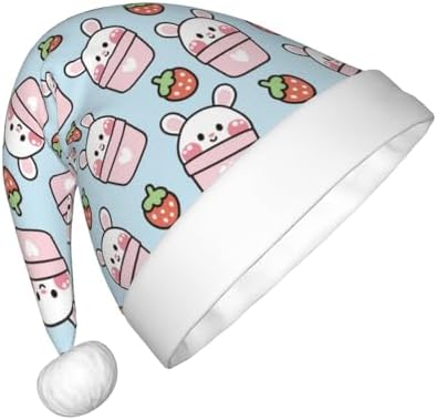 Cute Rabbit Strawberry Santa Hat for Kids