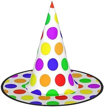 Polka Dot Print Witch Hat for Halloween Parties