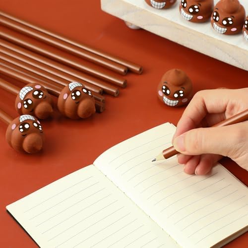 24 Pcs Poop Pencil with Eraser Funny Party Favor Gift