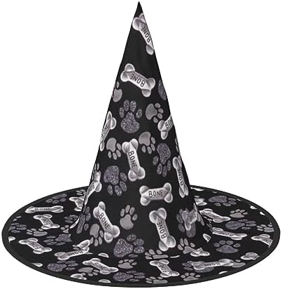 Jbyjbx Dog Paw Print Witch Costume Hat