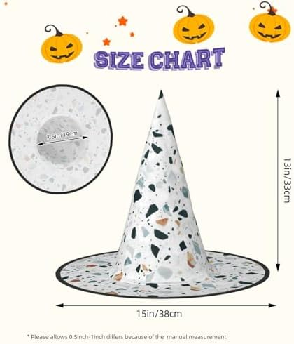 Terrazzo Marble Pastel Print Witch Party Hat