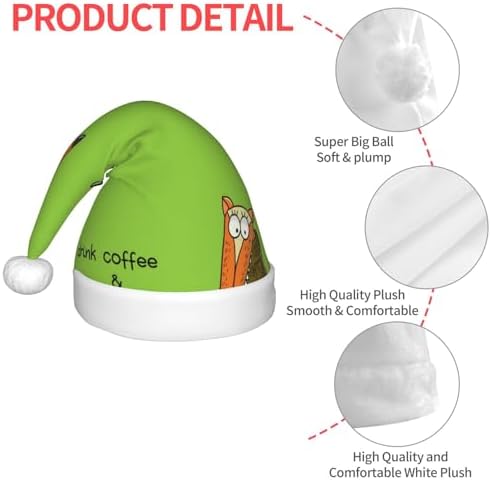 Salelf Santa Hat for Kids Christmas Plush Headwear
