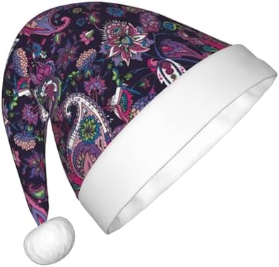 Salelf Traditional Paisley Santa Hat for Kids