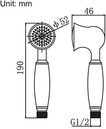 Copper Antique Handheld Shower Head with Ceramic Valve