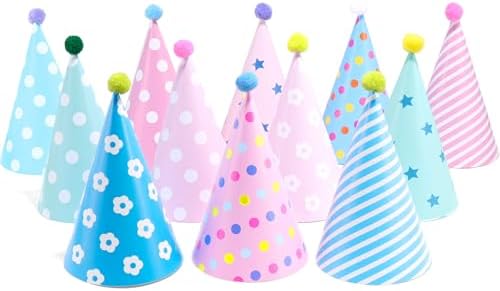 CANREVEL 12 PCS Party Hats for Kids and Adults