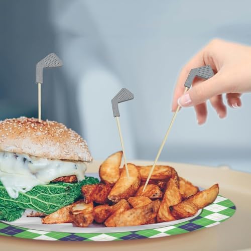 Puraikcmi Golf Themed 150Pcs Party Plates and Toothpicks Set