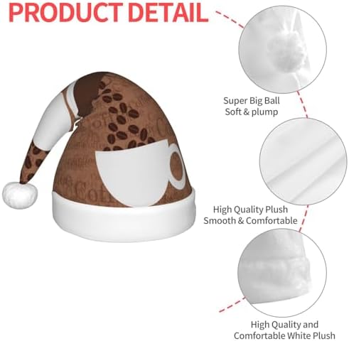 Salelf Coffee Cafe Santa Hat for Kids Christmas Party