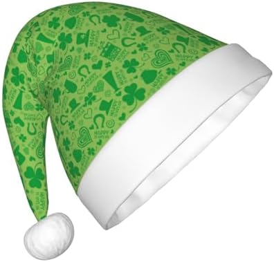 St Patricks Day Santa Hat for Kids Baby Christmas Holiday Plush Hat