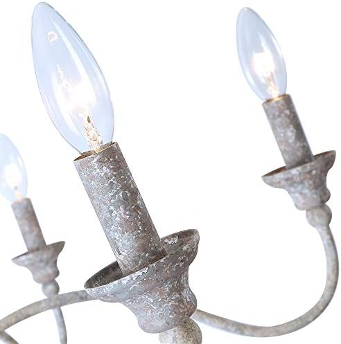 6 Light French Country Chandelier Dining Room Farmhouse