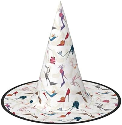 High Heel Shoes Print Witch Hat For Halloween Parties