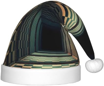 3D Abstract Chess Board Santa Hat for Kids Baby Christmas Hats
