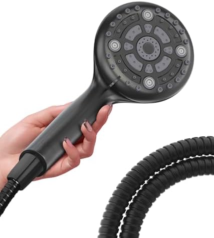 LOKBY 6-Setting Handheld Shower Head Set with High Pressure and Detachable Design