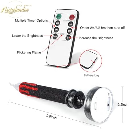 Nicrolandee Flameless Candles with Remote Control