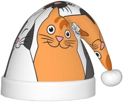Funny Cats Santa Hat for Kids Baby Christmas Party