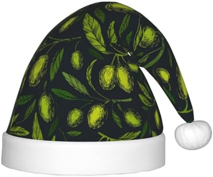 Salelf Green Branch Olive Santa Hat for Kids