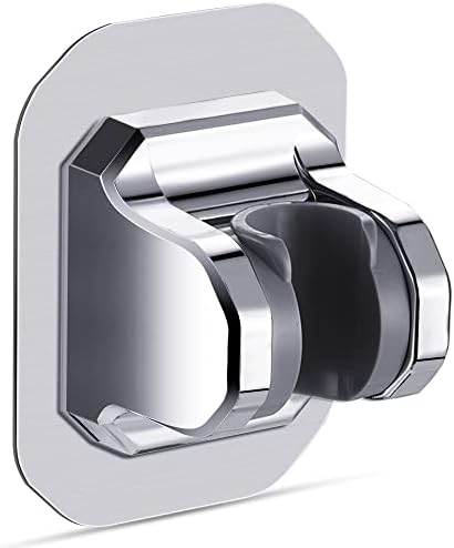 Adjustable Handheld Shower Head Holder No Drilling Silver