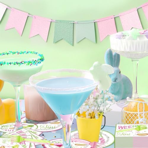 EUOYUFO 96Pcs Martini Party Tableware Set