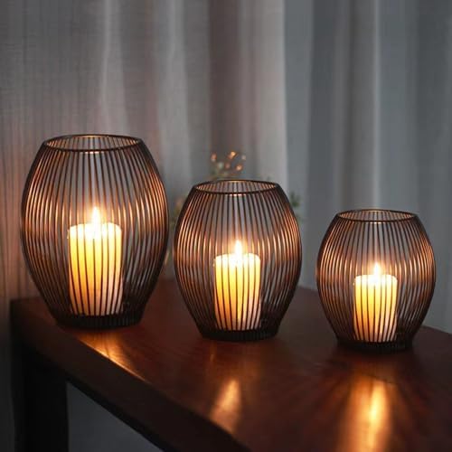 Flameless Candles with Remote and Timer Real Wax Pack of 3