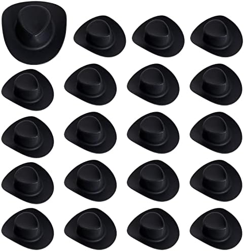 50 Pieces Mini Western Cowboy Cowgirl Hats for Crafts and Dolls