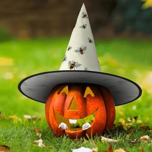 Bee Print Witch Hat for Halloween Parties and Cosplay