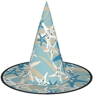 Beautiful Starfish Print Witch Costume Hat for Halloween Parties