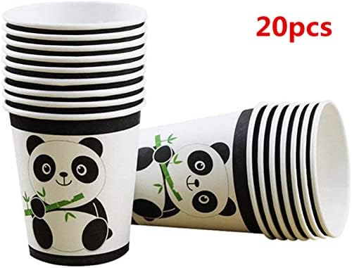 40 Pcs Panda Themed Party Tableware Set for Kids