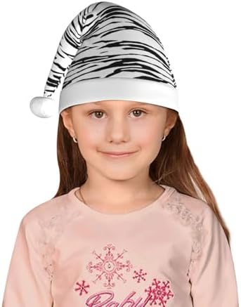 Salelf Wavy Santa Hat for Kids Baby Christmas Headwear