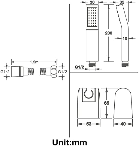 UWEREBFM X Handheld Shower Head Set