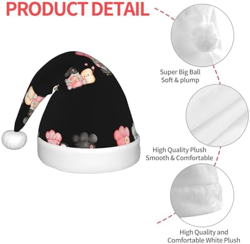 Salelf Baker Gnome Santa Hat Kids Christmas Plush Hat