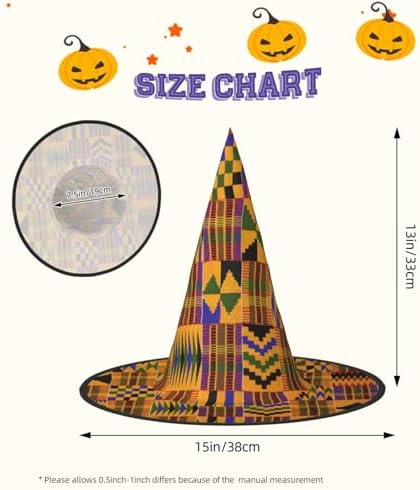 Jbyjbx African Weaving Print Witch Hat Party Costume Decor