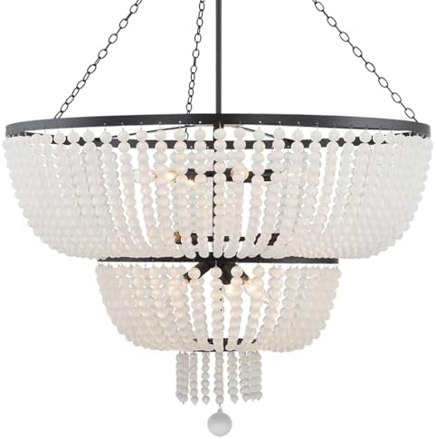 Crystorama Rylee 12 Light Matte Black Chandelier 1