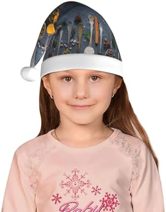 Kids Christmas Santa Hat Plush Headwear for New Year Party