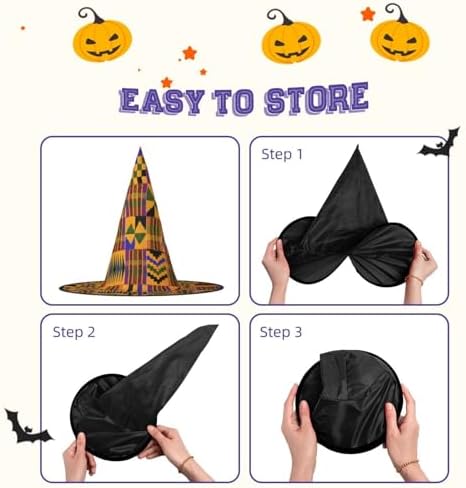Jbyjbx African Weaving Print Witch Hat Party Costume Decor